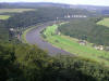 Der Blick auf die Elbe und das Elbsandsteingebirge