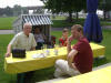 Familie Grube sogar mit Strandkorb